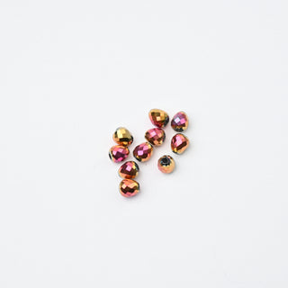 Cristalli Goccia Magenta e Oro metallizzato 4mm - 10 pz | Sarobidy