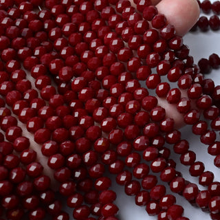 Cristalli Rondella Bordeaux 6mm - 10 Fili