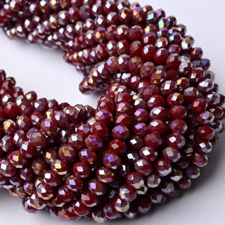 Cristalli Rondella Bordeaux AB 6mm - 10 Fili
