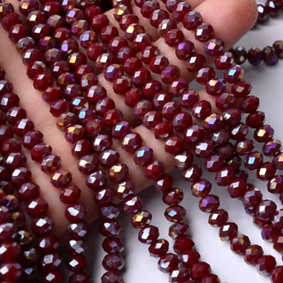 Cristalli Rondella Bordeaux AB 6mm - 10 Fili