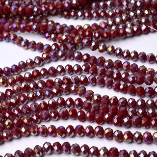 Cristalli Rondella Bordeaux AB 6mm