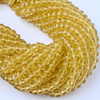 Cristalli Rondella Senape Trasparente 6mm