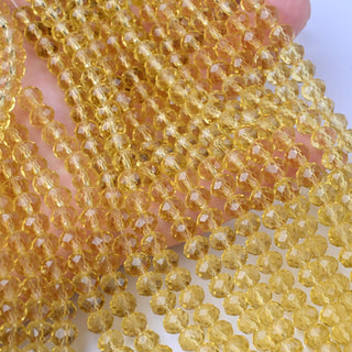 Cristalli Rondella Senape Trasparente 6mm - 10 Fili