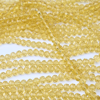 Cristalli Rondella Senape Trasparente 6mm - 10 Fili