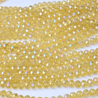 Cristalli Rondella Senape Trasparente AB 6mm - 10 Fili