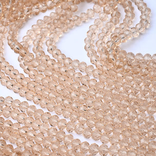 Cristalli Rondella Beige Trasparente 6mm - 10 Fili