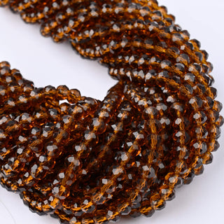 Cristalli Rondella Marrone Trasparente 6mm