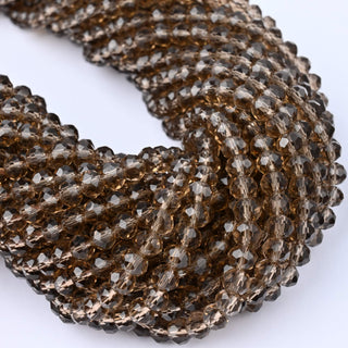 Cristalli Rondella Fumé Trasparente 6mm - 10 Fili