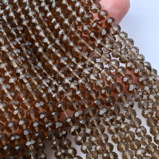 Cristalli Rondella Fumé Trasparente 6mm - 10 Fili