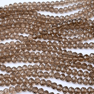 Cristalli Rondella Fumé Trasparente 6mm