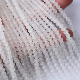 Cristalli Rondella Bianco Opal 4mm