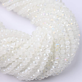 Cristalli Rondella Bianco Opal AB 4mm