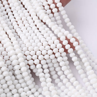 Cristalli Rondella Bianco 4mm