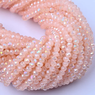 Cristalli Rondella Rosa Opal AB 4mm - 10 Fili