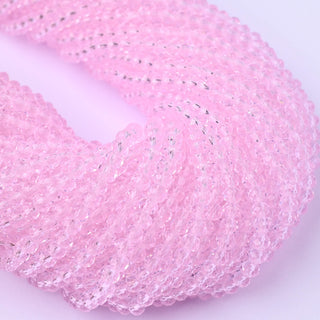 Cristalli Rondella Rosa Baby Trasparente 4mm - 10 Fili