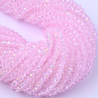 Cristalli Rondella Rosa Baby Trasparente AB 4mm - 10 Fili