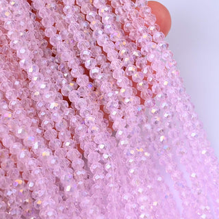 Cristalli Rondella Rosa Baby Trasparente AB 4mm