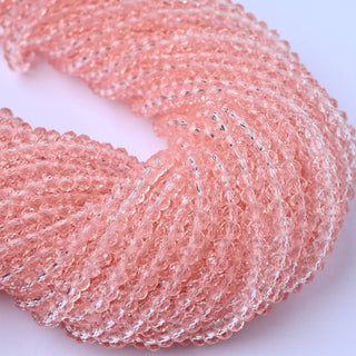 Cristalli Rondella Rosa Trasparente 4mm - 10 Fili