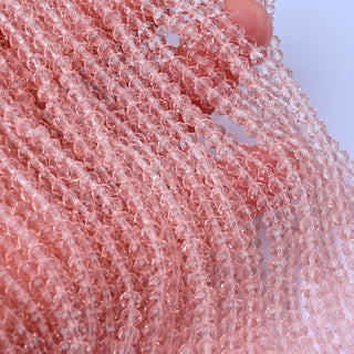 Cristalli Rondella Rosa Trasparente 4mm
