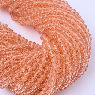 Cristalli Rondella Rosa Antico Trasparente 4mm - 10 Fili