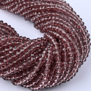 Cristalli Rondella Vinaccia Trasparente 4mm - 10 Fili