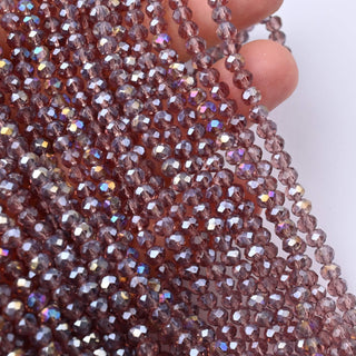Cristalli Rondella Vinaccia Trasparente AB 4mm