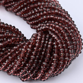 Cristalli Rondella Borgogna Trasparente 4mm - 10 Fili