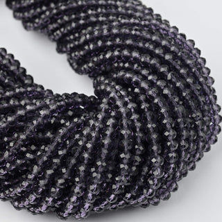 Cristalli Rondella Viola Trasparente 4mm - 10 Fili