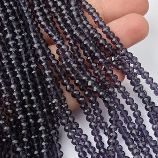 Cristalli Rondella Viola Trasparente 4mm