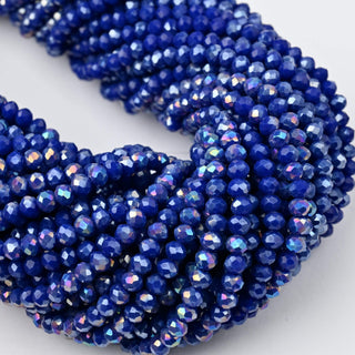 Cristalli Rondella Blu AB 4mm - 10 Fili