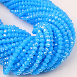 Cristalli Rondella Blu Opal AB 4mm - 10 Fili
