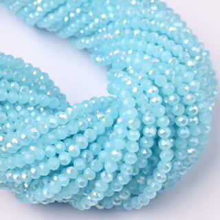 Cristalli Rondella Verde Acqua Opal AB 4mm - 10 Fili