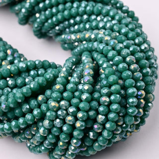 Cristalli Rondella Verde Giada AB 4mm - 10 Fili