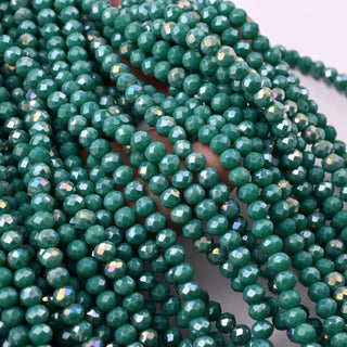 Cristalli Rondella Verde Giada AB 4mm