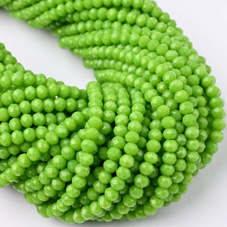 Cristalli Rondella Verde Lime 4mm - 10 Fili