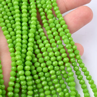 Cristalli Rondella Verde Lime 4mm