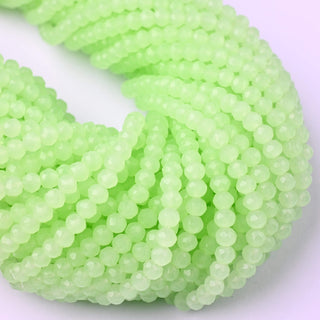 Cristalli Rondella Verde Menta Opal 4mm - 10 Fili