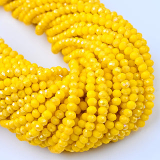 Cristalli Rondella Giallo AB 4mm - 10 Fili