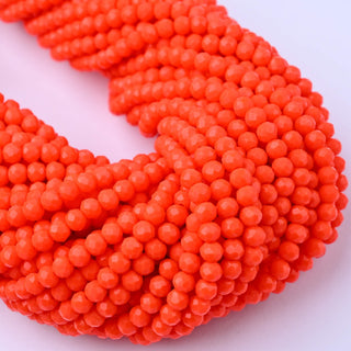 Cristalli Rondella Arancione 4mm - 10 Fili