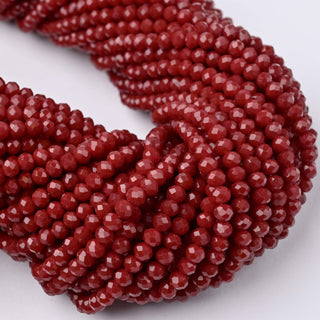 Cristalli Rondella Bordeaux 4mm - 10 Fili