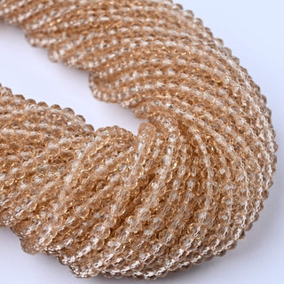 Cristalli Rondella Beige Trasparente 4mm - 10 Fili