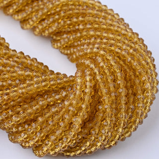 Cristalli Rondella Miele Trasparente 4mm - 10 Fili