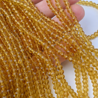 Cristalli Rondella Miele Trasparente 4mm