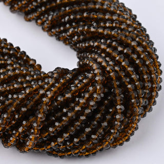 Cristalli Rondella Marrone Trasparente 4mm - 10 Fili