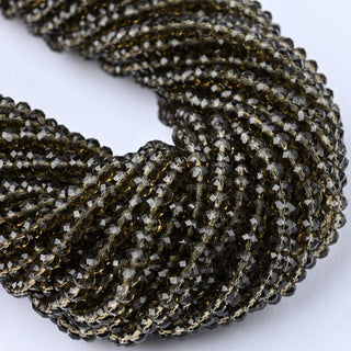 Cristalli Rondella Fumé Trasparente 4mm - 10 Fili