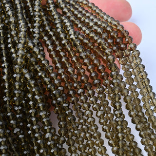 Cristalli Rondella Fumé Trasparente 4mm