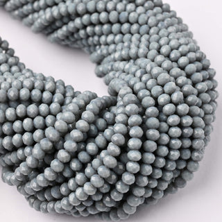 Cristalli Rondella Grigio Scuro 4mm - 10 Fili