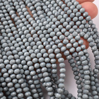 Cristalli Rondella Grigio Scuro 4mm