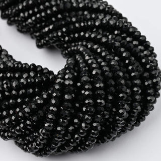 Cristalli Rondella Nero 4mm - 10 Fili