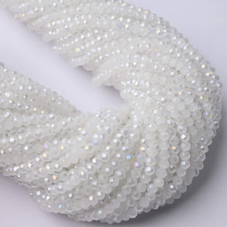 Cristalli Rondella Bianco Opal AB 3mm - 10 Fili
